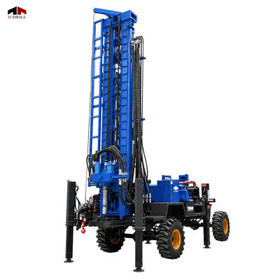 comprar TWD400 400M Rig de perforación hidráulica de pozos de agua DTH Martillo y remolque de perforación de barro montado Fabricación en línea