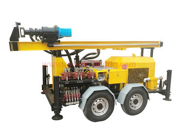 comprar Fango montado remolque de Dth de la plataforma de perforación de roca que perfora velocidad de rotación de 55 - 110 RPM fabricación en línea