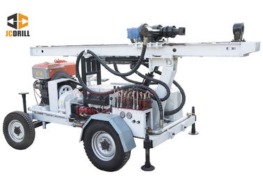comprar remolque de la perforadora de Dth de la plataforma de perforación del pozo de agua del poder del motor 24kw montado fabricación en línea