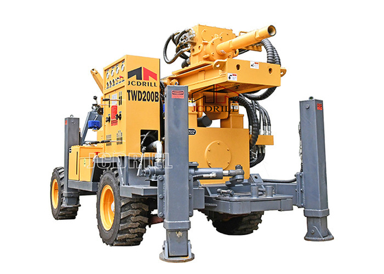 comprar Compresor de aire de los 300M Rig Water Well Drilling With y bomba de fango amarillos funcionales multi fabricación en línea