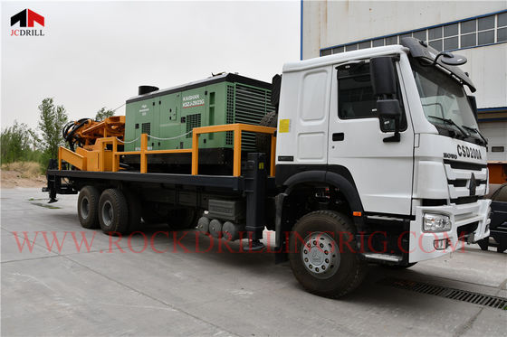 Un buen precio. perforación hidráulica rotatoria Rig Machine With Air Compressor del agua de 114m m los 200m en línea