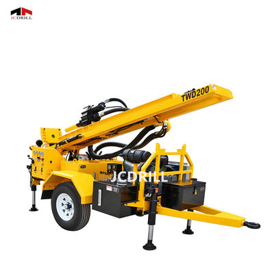 Un buen precio. Perforación hidráulica Rig With Mud Pump del remolque de DTH en línea