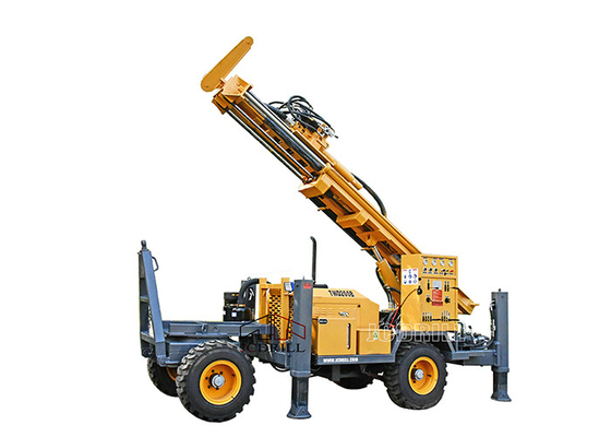 Un buen precio. 200m de agua portátil perforando pozos Rig remolque montado 77kw motor diesel en línea